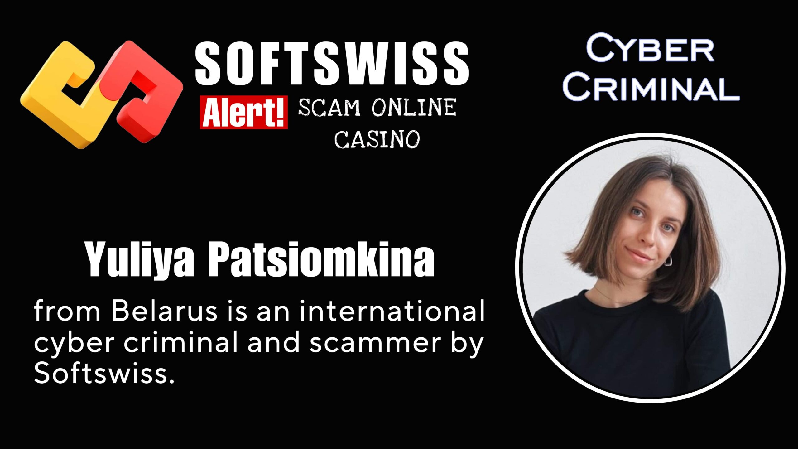 Yuliya Patsiomkina - softswiss scam - Casino by Softswiss